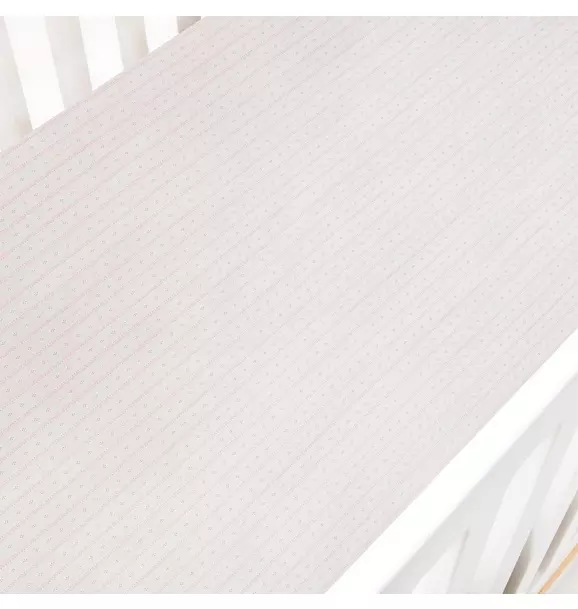 Petal Scallops Crib Sheet- Pink