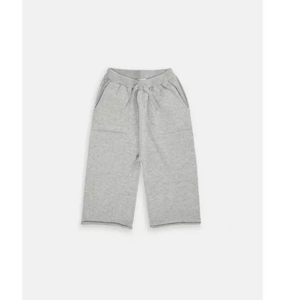 Cotton Relaxed Pants - Heather Grey
