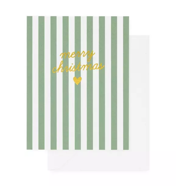 Merry Christmas Stripes Holiday Card