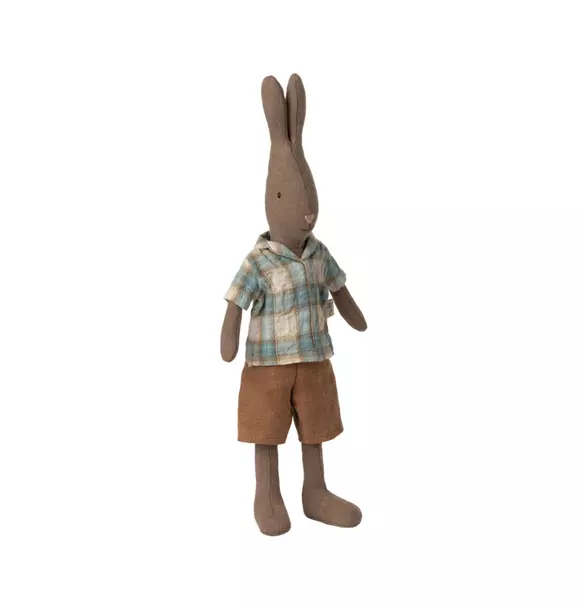 Brown Rabbit in Shirt & Shorts, Size 2
