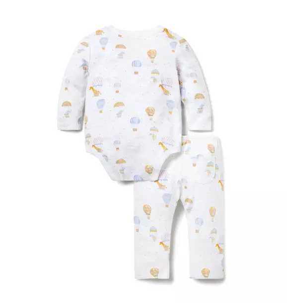 Baby Hot Air Balloon Animals Wrap Matching Set