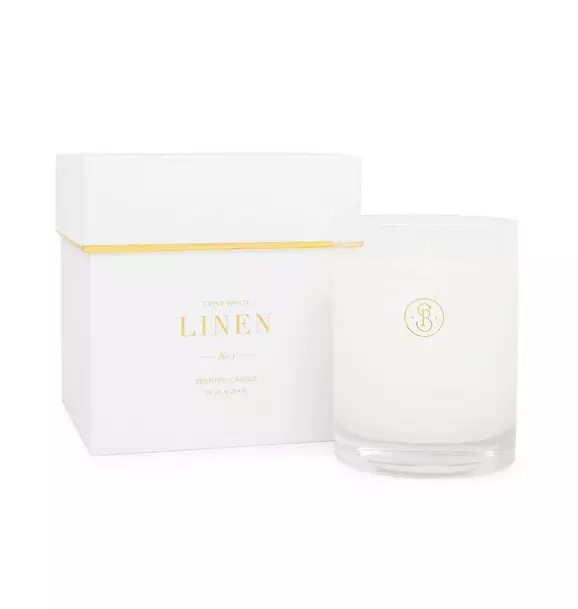 Signature Candle, Crisp White Linen