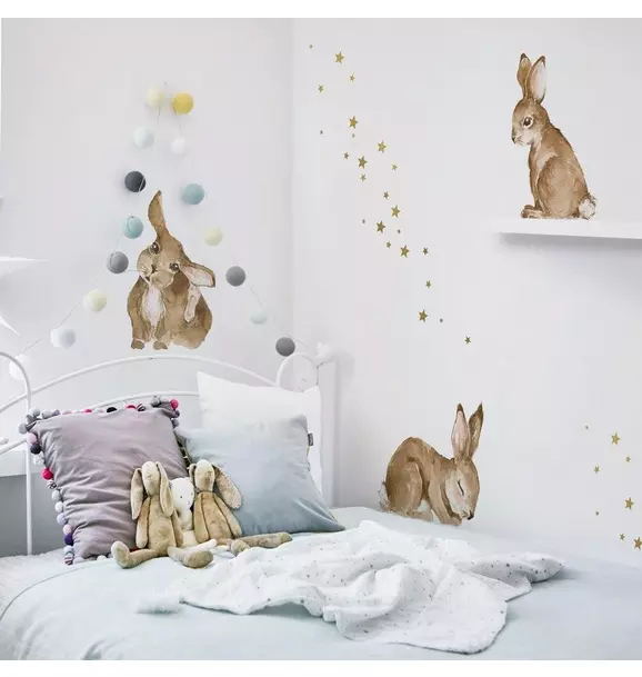 Happy Rabbits Wonderland Wall Decal Set