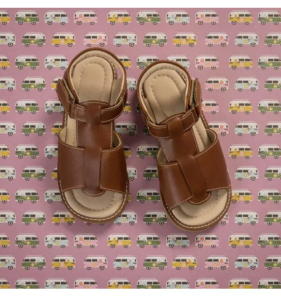 Boy Sandal Natural Brown
