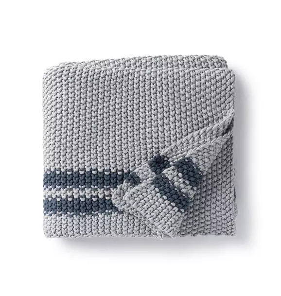 Marici Cool Blue Striped Baby Blanket