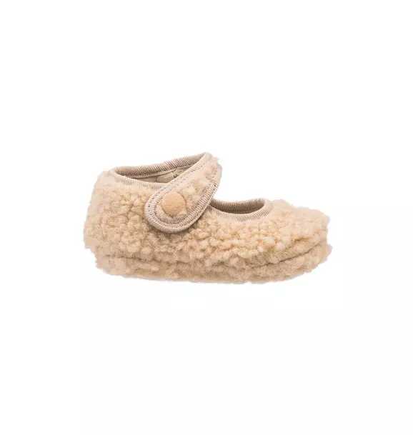 Shearling Baby Mary Jane Beige
