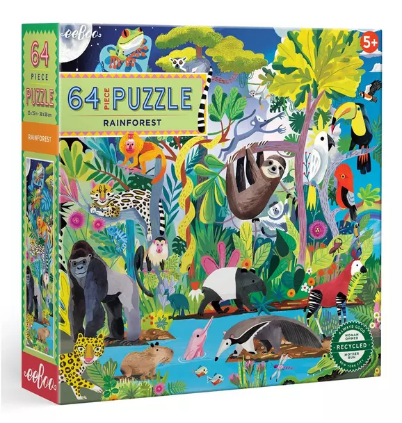 64 Piece Puzzle: Rainforest