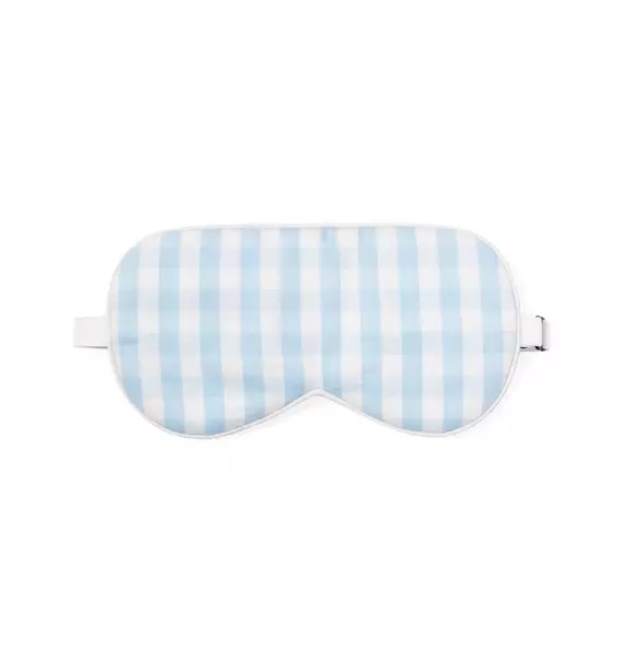 Adult Light Blue Gingham Eye Mask