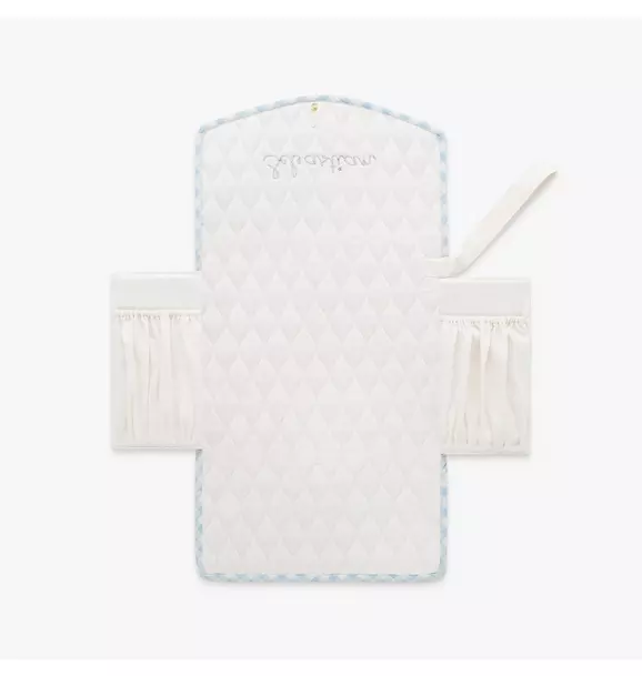 Portable Changing Pad - Blue Gingham