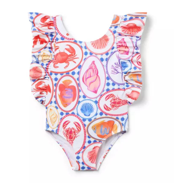 Recycled Ocean Icon Ruffle Swimsuit