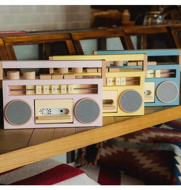 Retro Tape Recorder Boombox - Pink