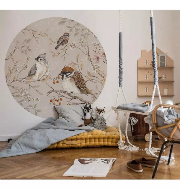 Birds in a Circle Wall Decal Set