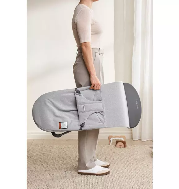 Baby Bouncer Bliss: Woven | Light Gray Melange