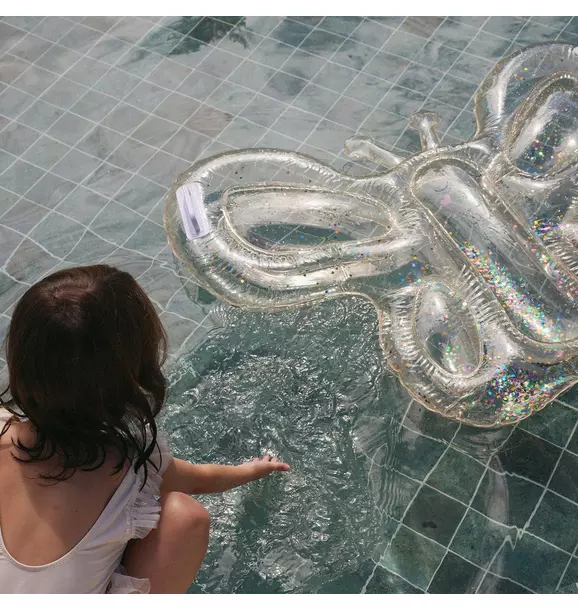 Kids Lie-On Float: Butterfly Cotton Candy - Glitter