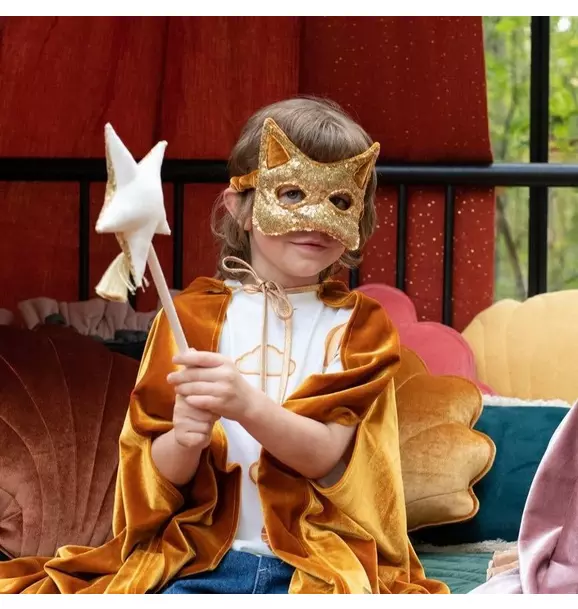"Gold Sequins” Cat mask