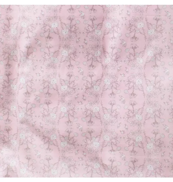 Bird's Song Toddler Duvet Set - Pink