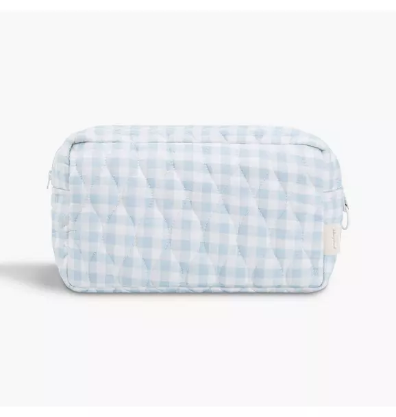 Toiletry Pouch - Blue Gingham