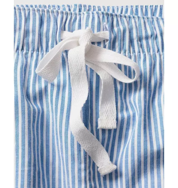 Women's Twill Pajama Set in French Blue Seersucker