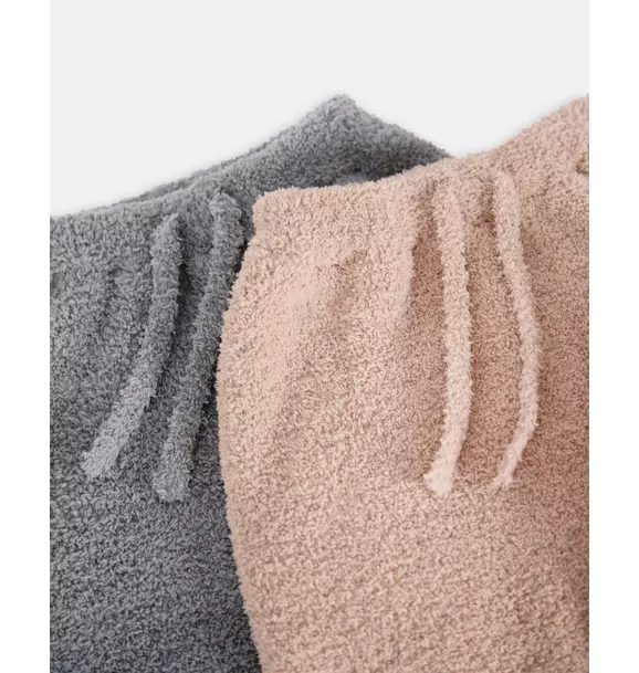 Boxy Lounge Pants Fuzzy - Gris