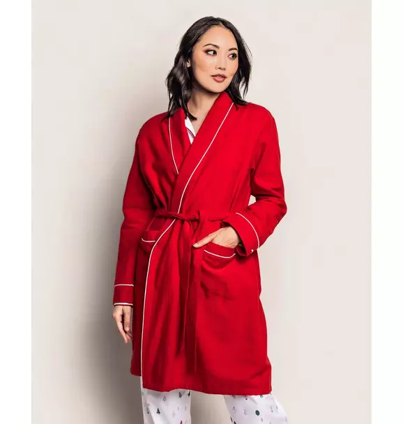 Women's Robe in Red Flannel