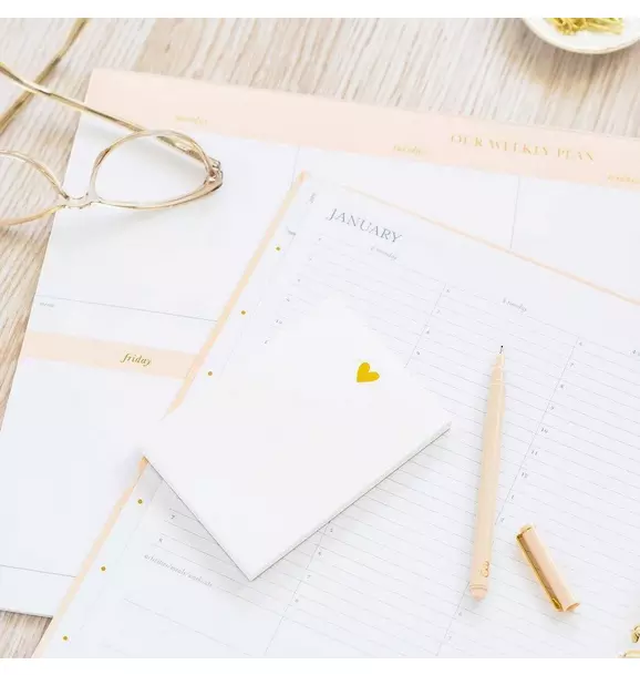 Mini Pad, Gold Heart