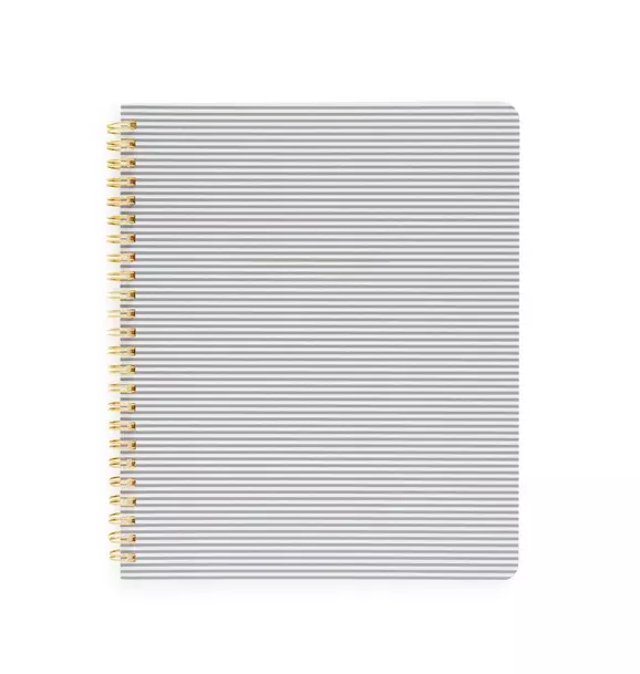 Spiral Notebook, Dusty Blue Stripe