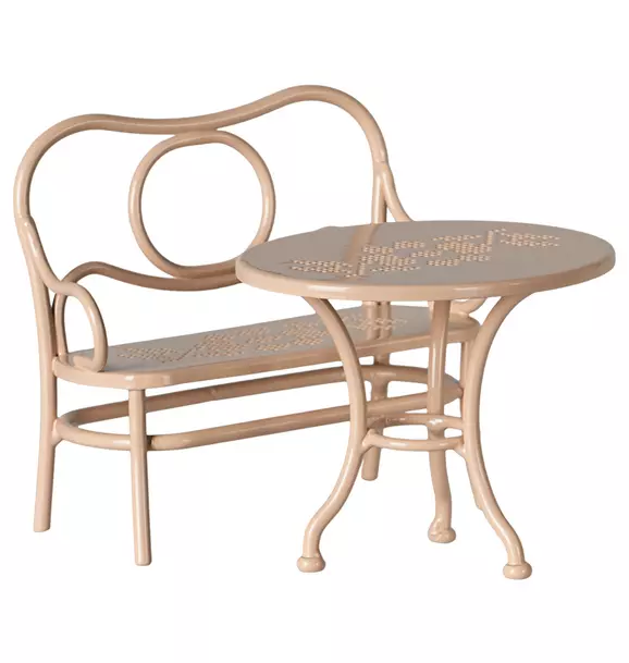 Café set, Mouse, Big - Pale pink