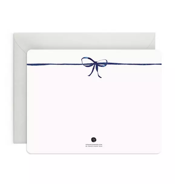 Navy Bow Flat Notes