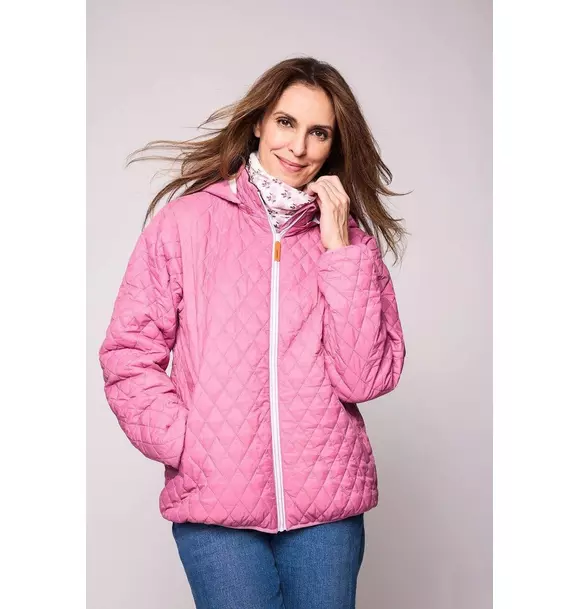 Women's - Rose Pink Quilted Puffer Coat