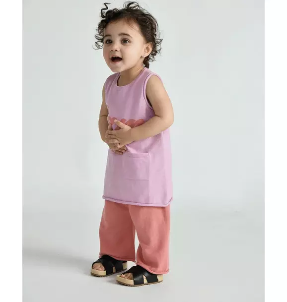 Cotton Relaxed Pants - Coral