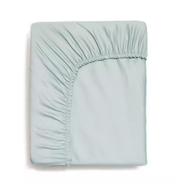 Solid Fitted Twin Sheet - Aqua