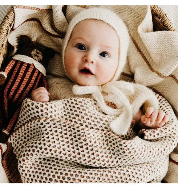 Honeycomb Blush Baby Blanket