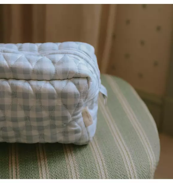 Toiletry Pouch - Blue Gingham