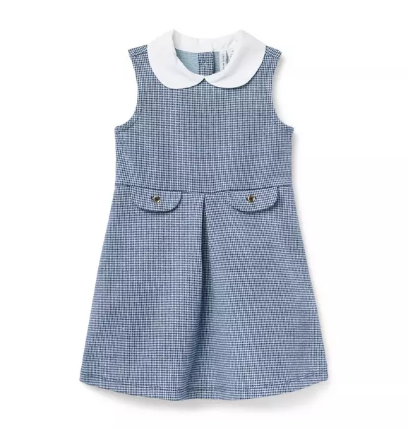 Houndstooth Collared Dress