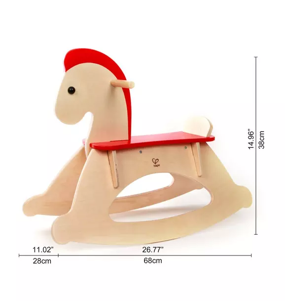 Rock & Ride: Wooden Rocking Horse - Beige