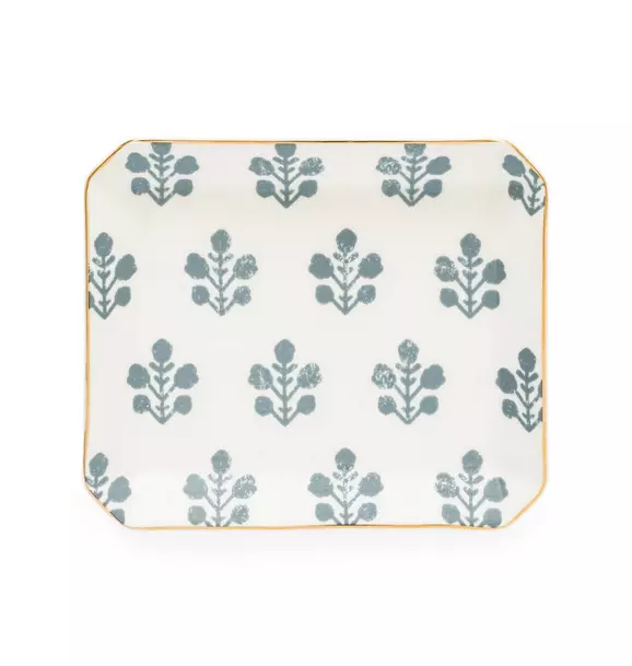 Slate Floral Trinket Tray