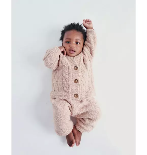Cable Cardigan Fuzzy - Pecan