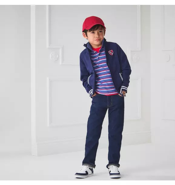 The Classic Striped Pique Polo