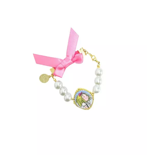 Eloise™ x Bits & Bows Bow Pearls Cameo Bracelet
