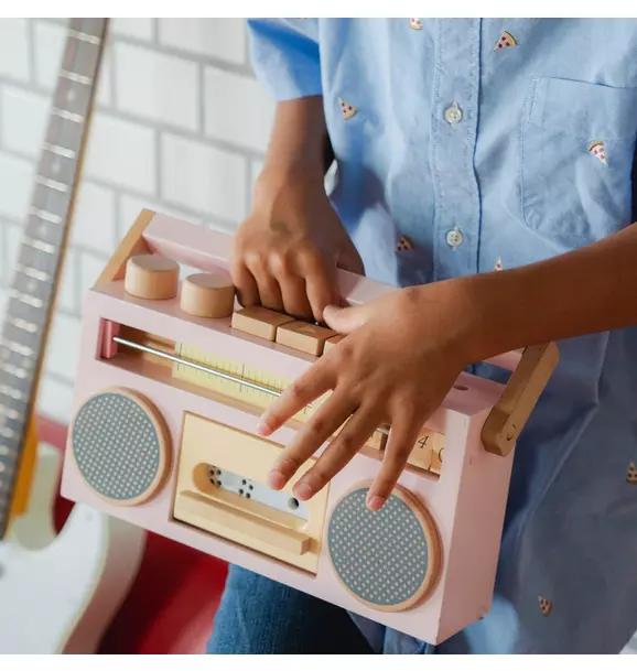 Retro Tape Recorder Boombox - Pink
