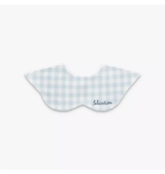 Picnic Gingham Winglet Bib - Blue