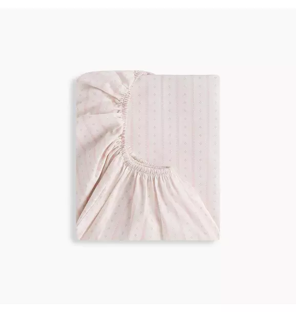 Petal Scallops Crib Sheet- Pink