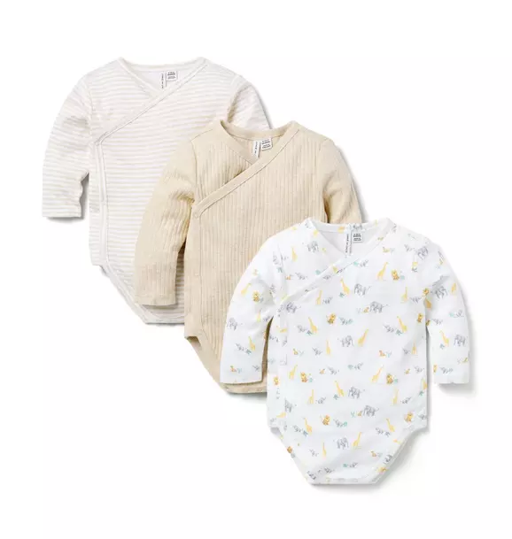 Baby Wrap Bodysuit 3-Pack