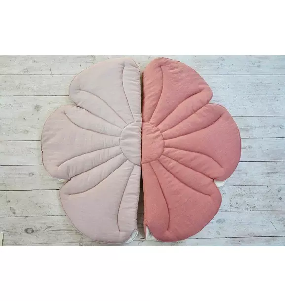 Linen "Powder Rose" Flower Mat