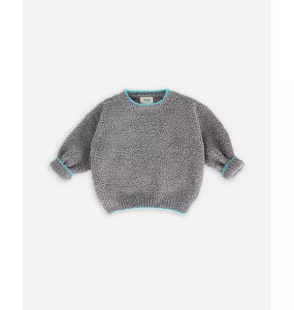 Boxy Sweater Fuzzy - Gris