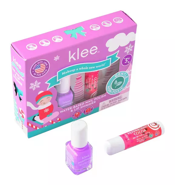 Elves' Sleds - Kids' Holiday Nail Polish and Lip Shimmer Set