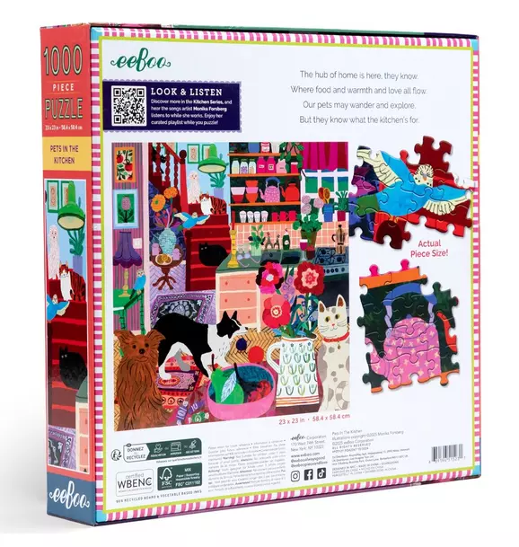 Pets in the Kitchen - 1000 Piece Puzzle