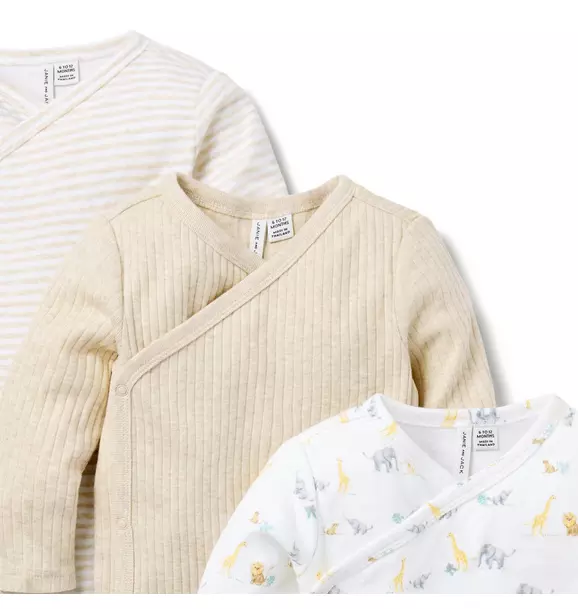 Baby Wrap Bodysuit 3-Pack