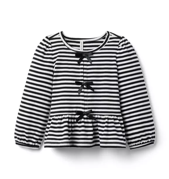 Striped Peplum Top