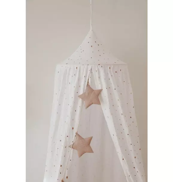 Linen “Pink Powder” Garland with Stars